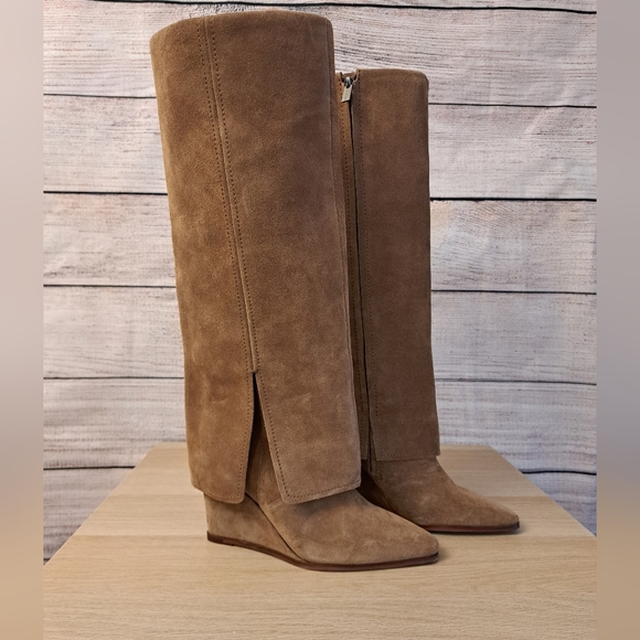 Vince Camuto Women's Tibani Knee High Suede Boot Nutmeg Size 6.5 - Picture 1 of 11